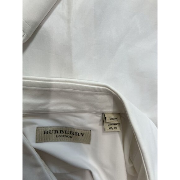 Burberry Modern Fit Button Front Shirt in White - Picture 3 of 6